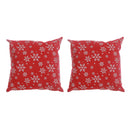 Cotton Cushion (18" X 18") (Snowflakes) - Set of 2