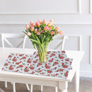 Cotton Fused Runner 54" Red Poinsettia - Set of 2