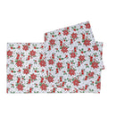 Cotton Fused Runner 54" Red Poinsettia - Set of 2