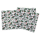 Cotton Fused Runner 54" Holly and Ivy - Set of 2