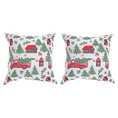 Cotton Fused Cushion (Country Truck) - Set of 2