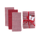 3 Pack Red Checkered Terry Kitchen Towels
