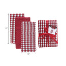 3 Pack Red Checkered Terry Kitchen Towels