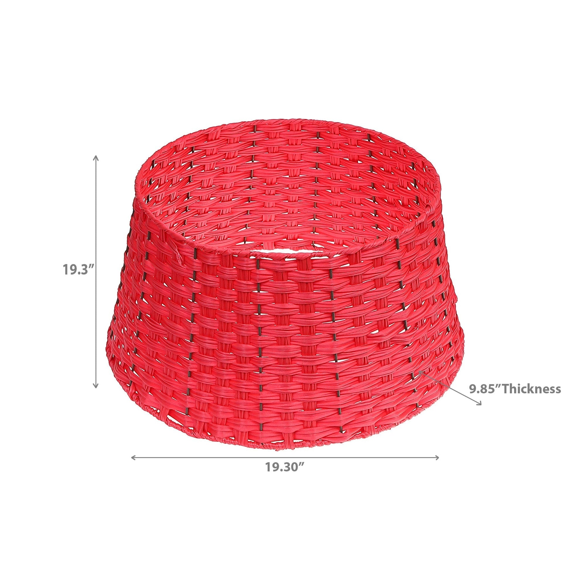 Christmas Basketweave Tree Collar Red