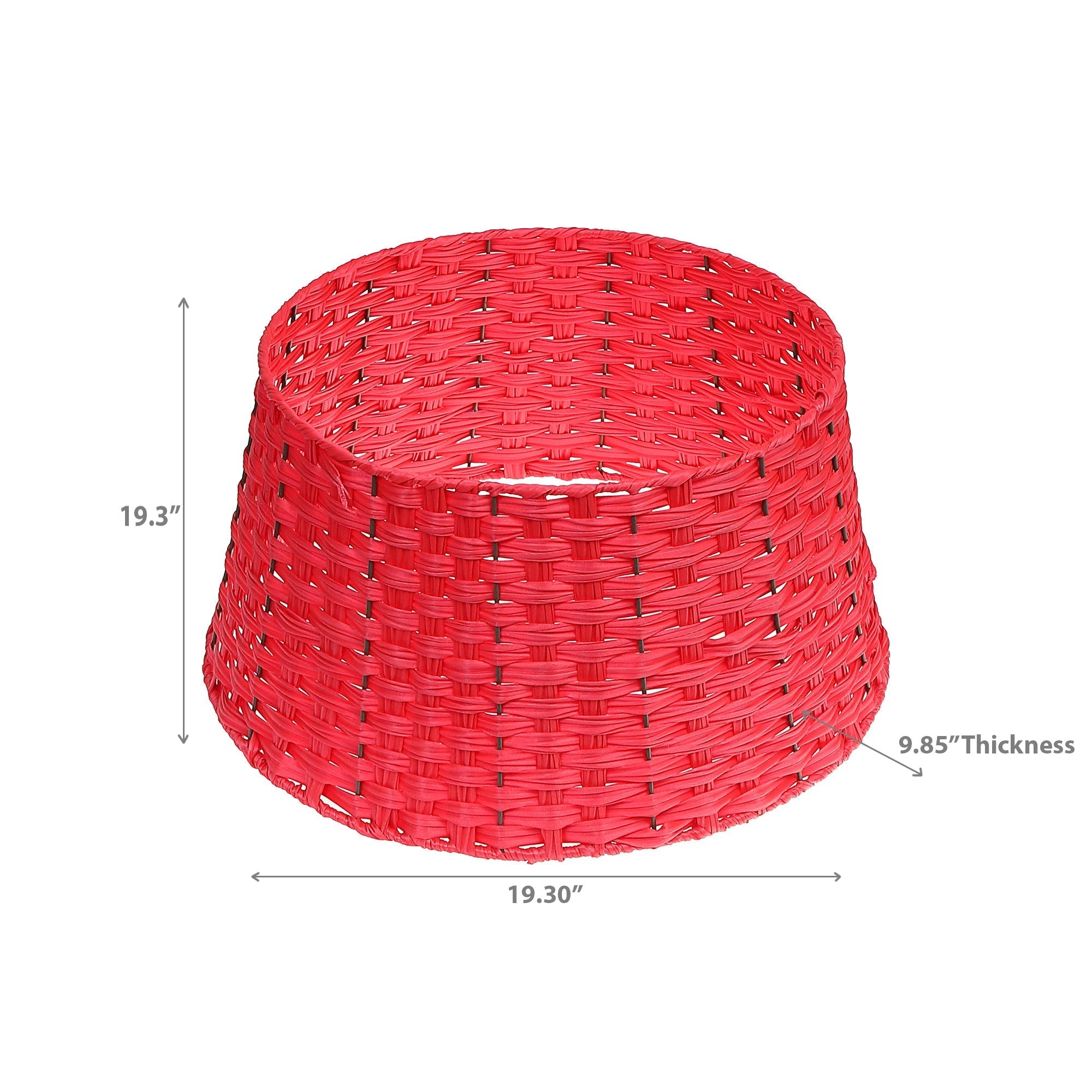 Christmas Basketweave Tree Collar Red