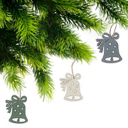 6-Pack Colored Wood Bell Christmas Ornament Set of 6 – Holiday Tree Decoration