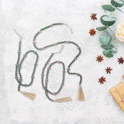 Dual Wood Bead Garland Set of 2 – Christmas Tree Decor, Holiday Garland