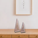 Set Of 2 Wood Tree Decor Pink