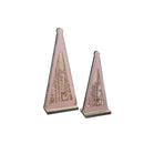 Set Of 2 Wood Tree Decor Pink