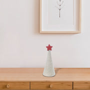 Small Natural Cone Christmas Tree with Star Set of 2 – Holiday Tabletop Decor