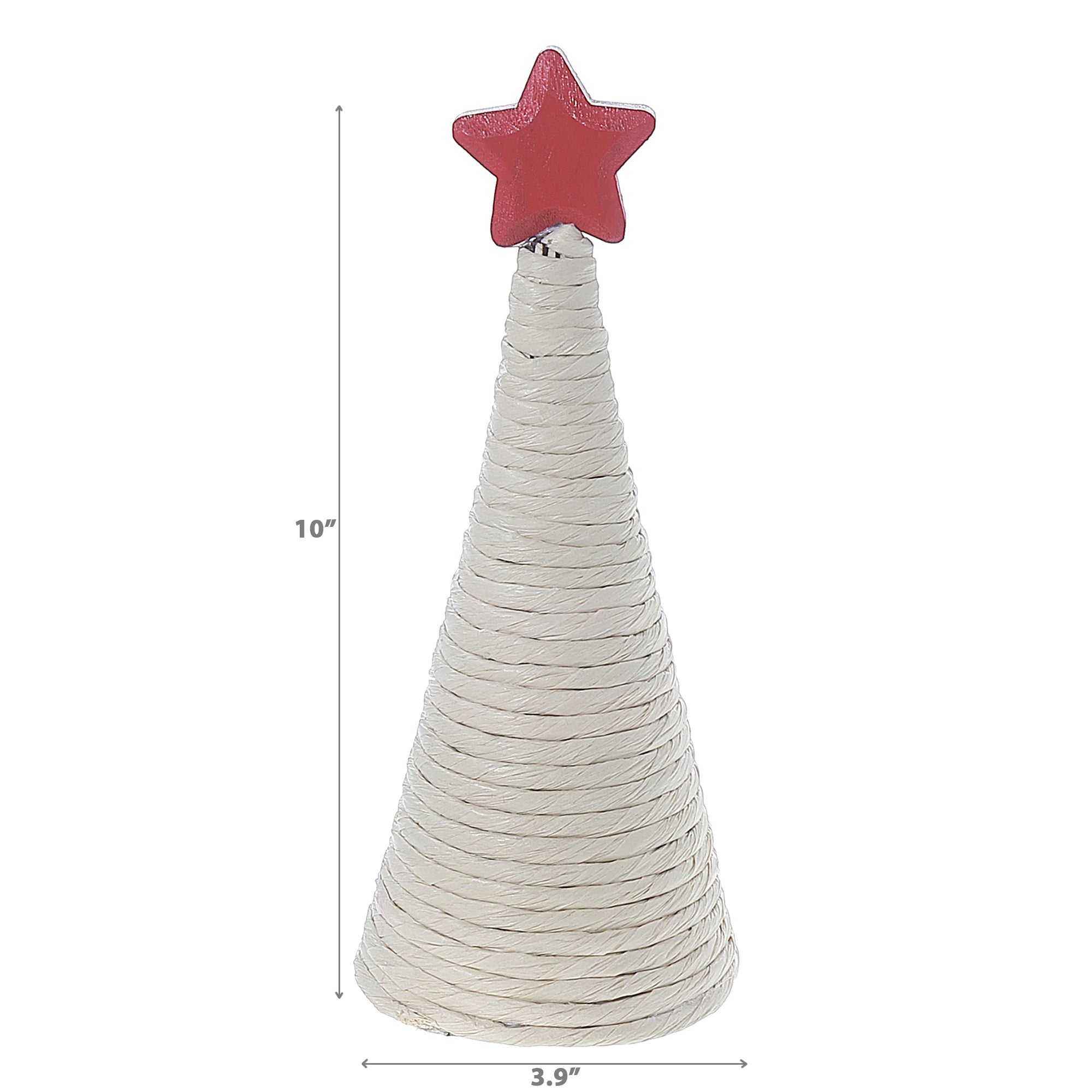 Small Natural Cone Christmas Tree with Star Set of 2 – Holiday Tabletop Decor