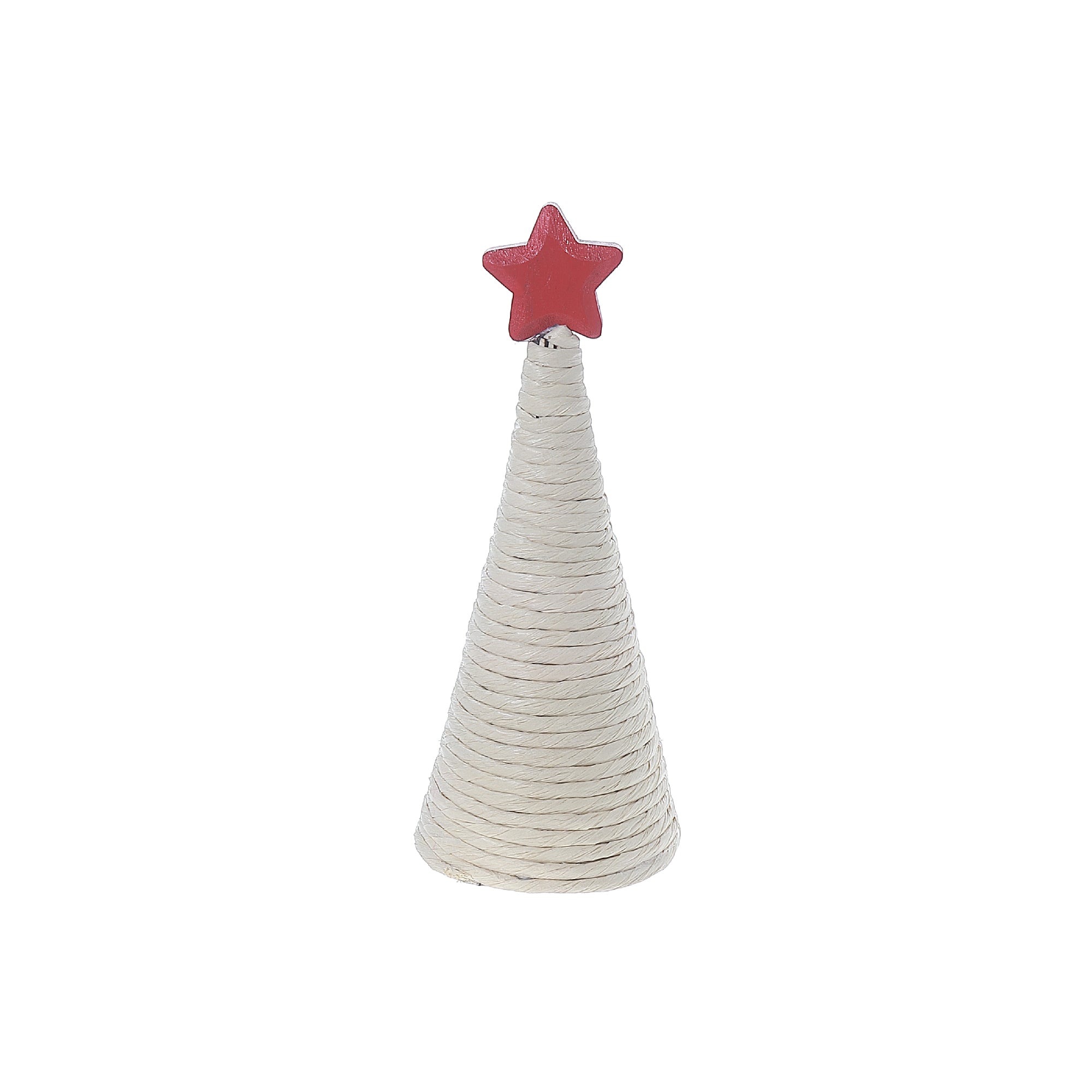 Small Natural Cone Christmas Tree with Star Set of 2 – Holiday Tabletop Decor