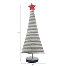 Natural Grey Tree With Star On Wood Base Large - Set of 2