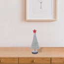 Natural Grey Tree With Star On Wood Base Small - Set of 2