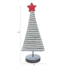 Natural Grey Tree With Star On Wood Base Small - Set of 2