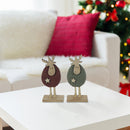 Rope Reindeer On Stand (11") (Asstd) - Set of 2