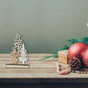 Large LED Wooden Star Tree and Angel Stand – Christmas Holiday Decor