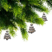 Wooden Snowflake Christmas Ornament Set of 12 – Holiday Tree Decoration