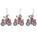 Wooden Christmas Bicycle Ornament - Set of 12