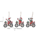 Wooden Christmas Bicycle Ornament - Set of 12
