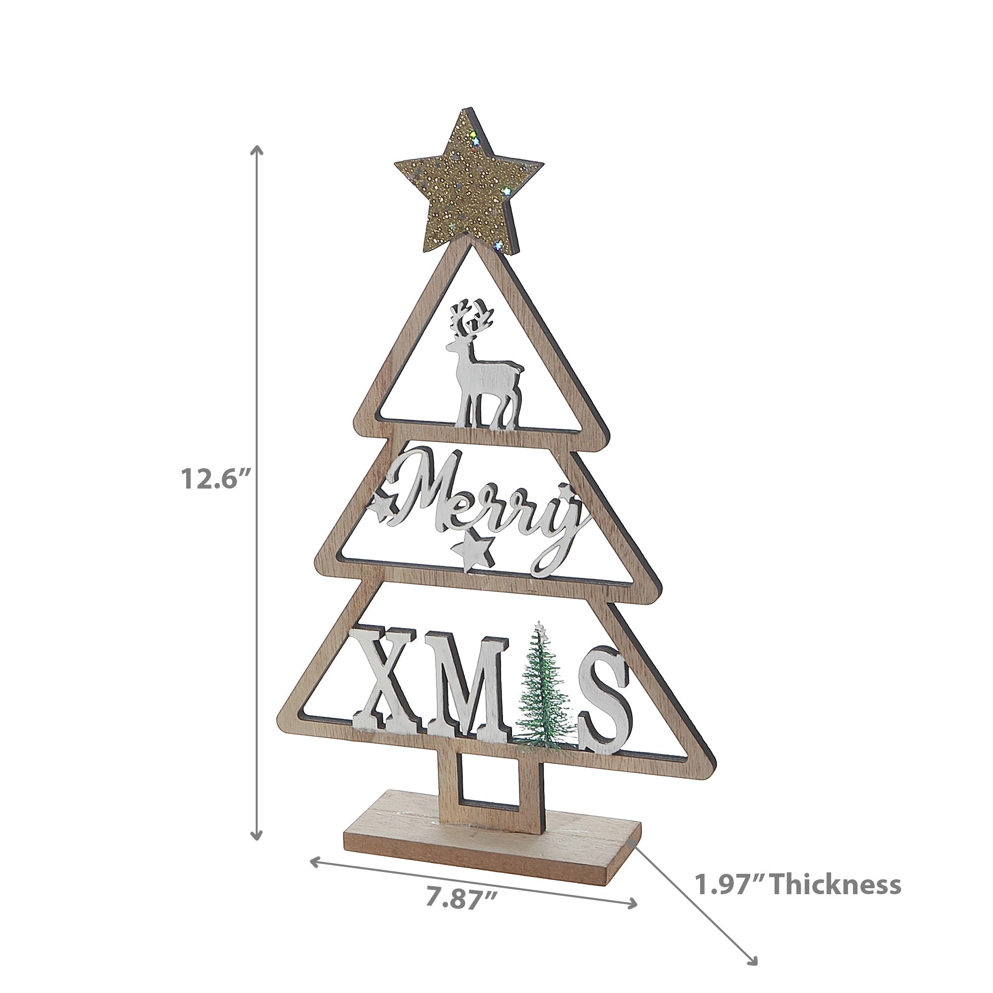 Wooden “Merry Christmas” Tree Stand – Holiday Decor
