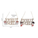 Wooden Joyeux Noel Hanger (Asstd) - Set of 12