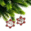 Wooden Round Cardinal Ornament (Asstd) - Set of 6