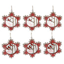 Wooden Round Cardinal Ornament (Asstd) - Set of 6