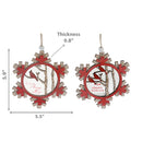 Wooden Round Cardinal Ornament (Asstd) - Set of 6