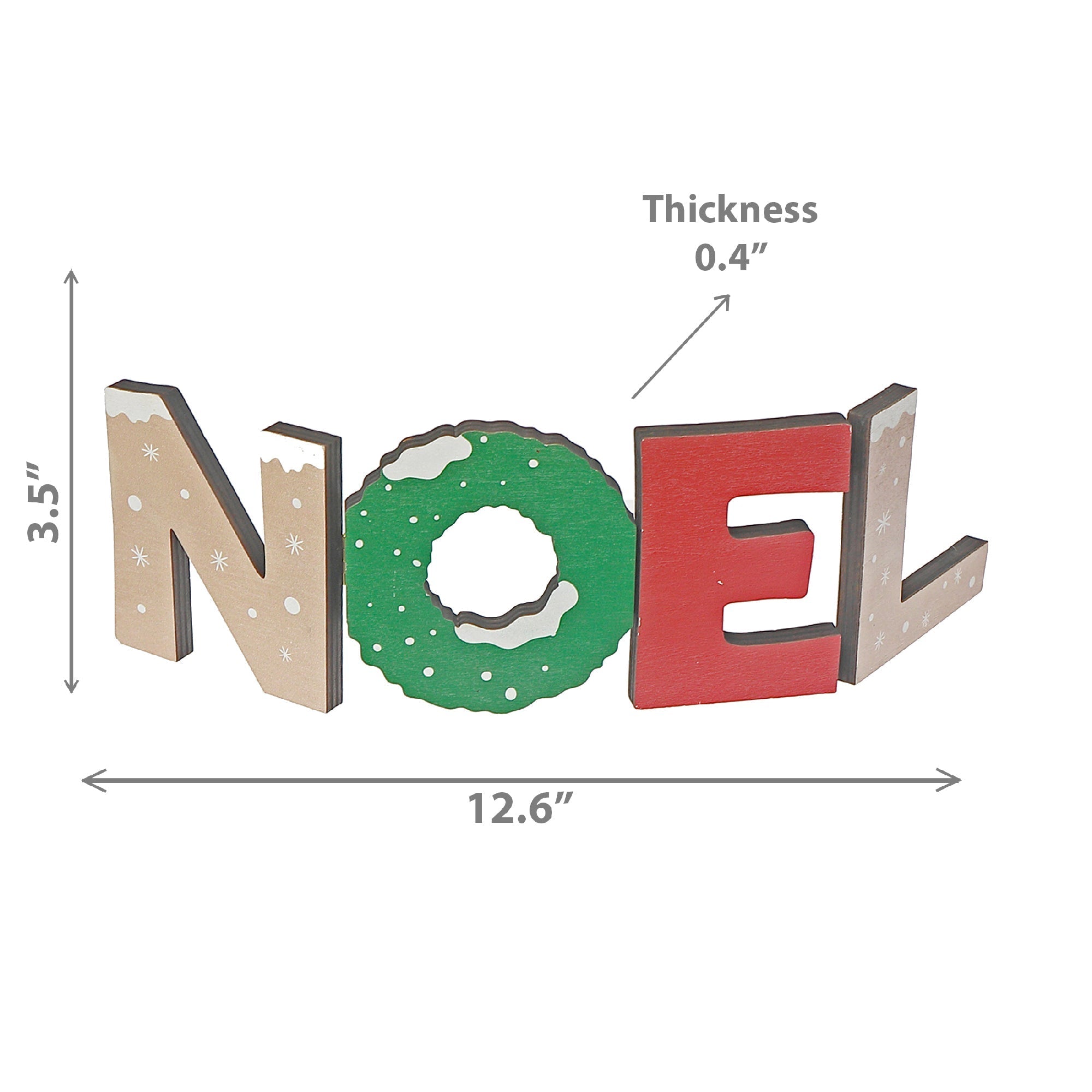 Wooden Noel Stand Set of 2 – Christmas Tabletop Decoration, Holiday Accent, Festive Winter Decor