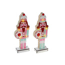 Led Wooden Nutcracker Stand (Asstd) - Set of 2