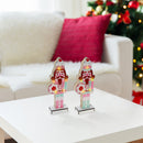 Led Wooden Nutcracker Stand (Asstd) - Set of 2