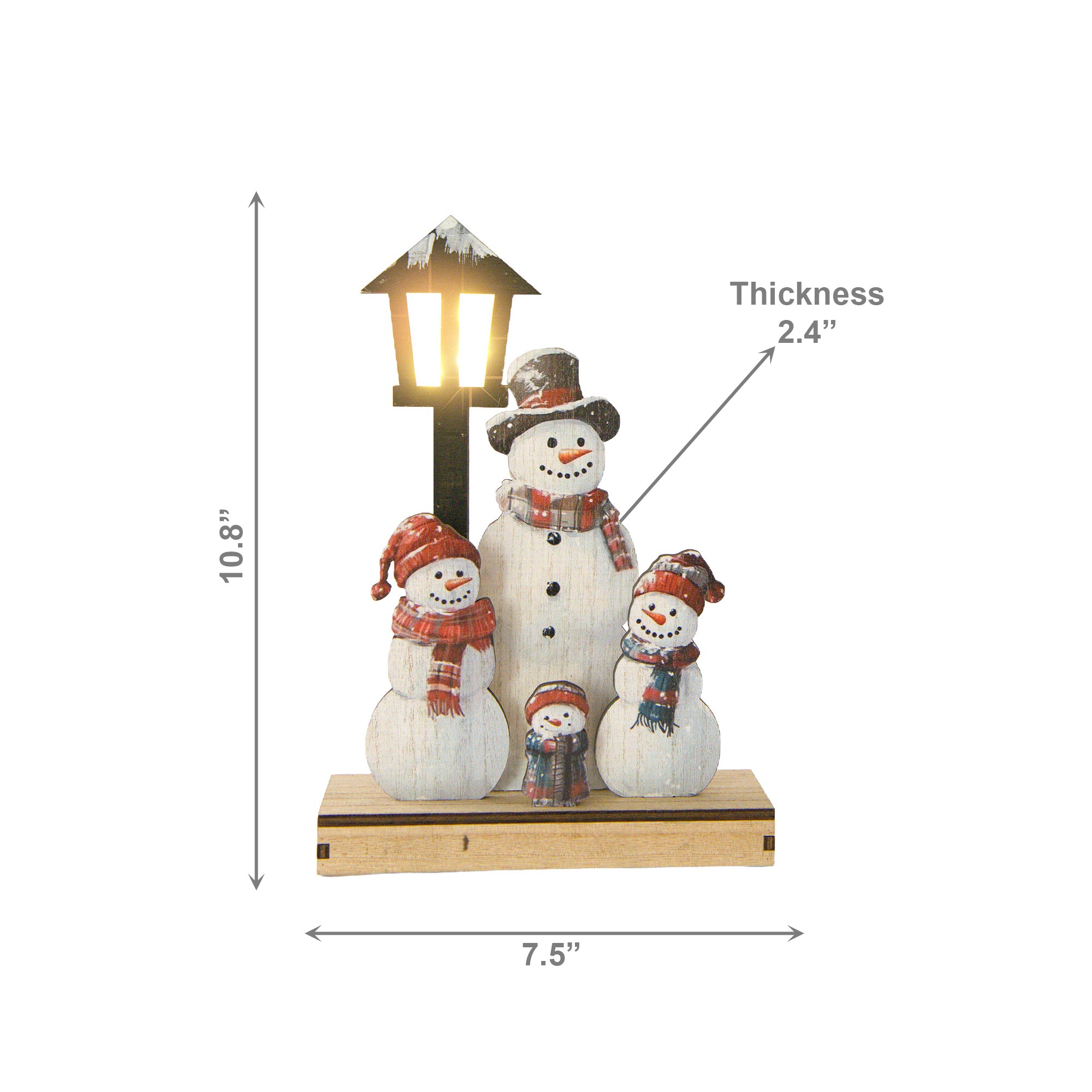 LED Wooden Snowman Family Decor, Christmas, Holiday Decor