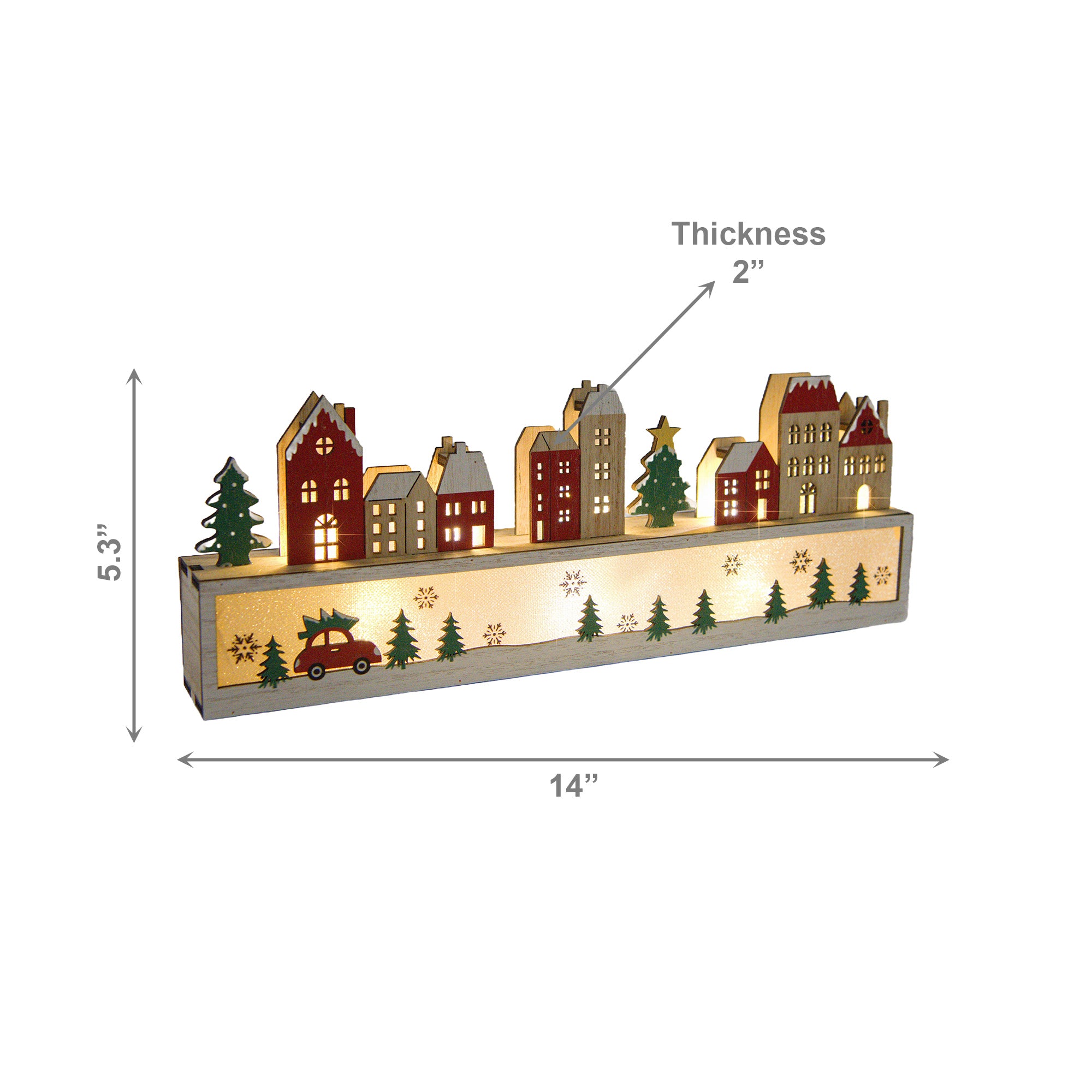 LED Wooden Christmas Town Decor, Christmas, Holiday Decor