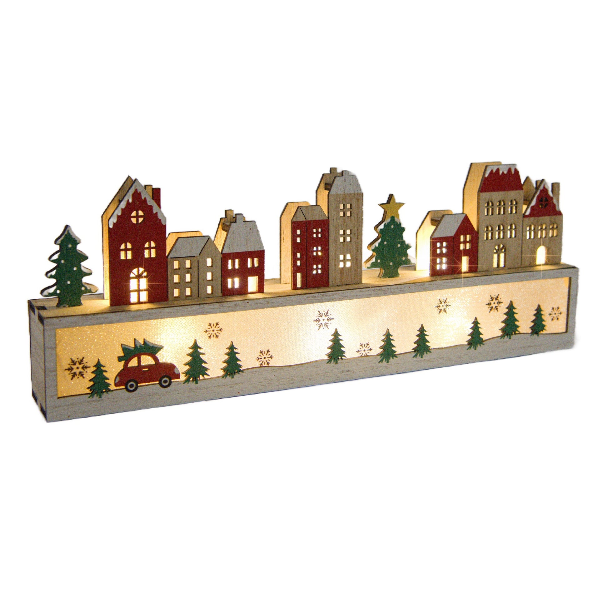 LED Wooden Christmas Town Decor, Christmas, Holiday Decor