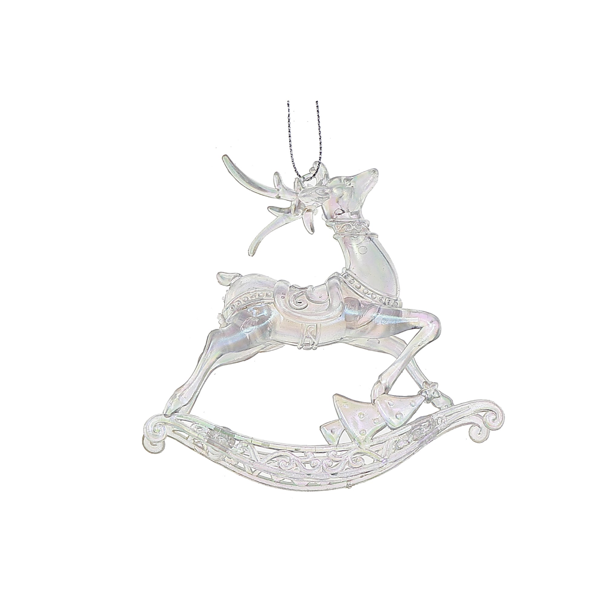 Rocking Reindeer Christmas Ornament Set of 12 – Holiday Tree Decoration