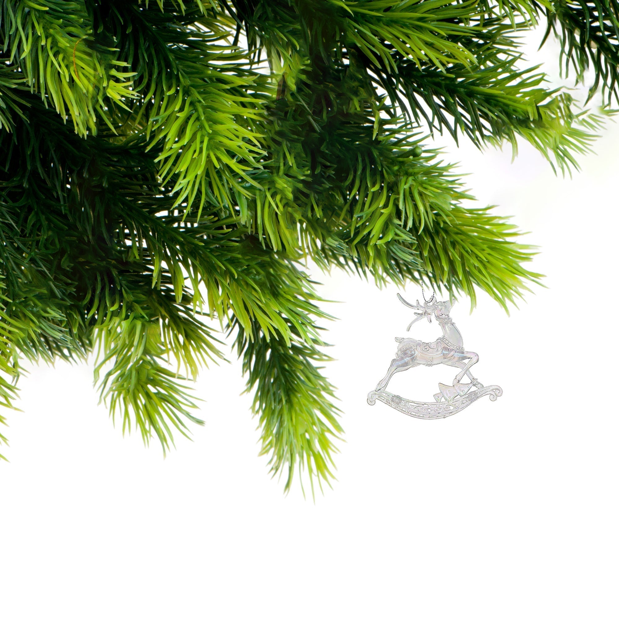 Rocking Reindeer Christmas Ornament Set of 12 – Holiday Tree Decoration