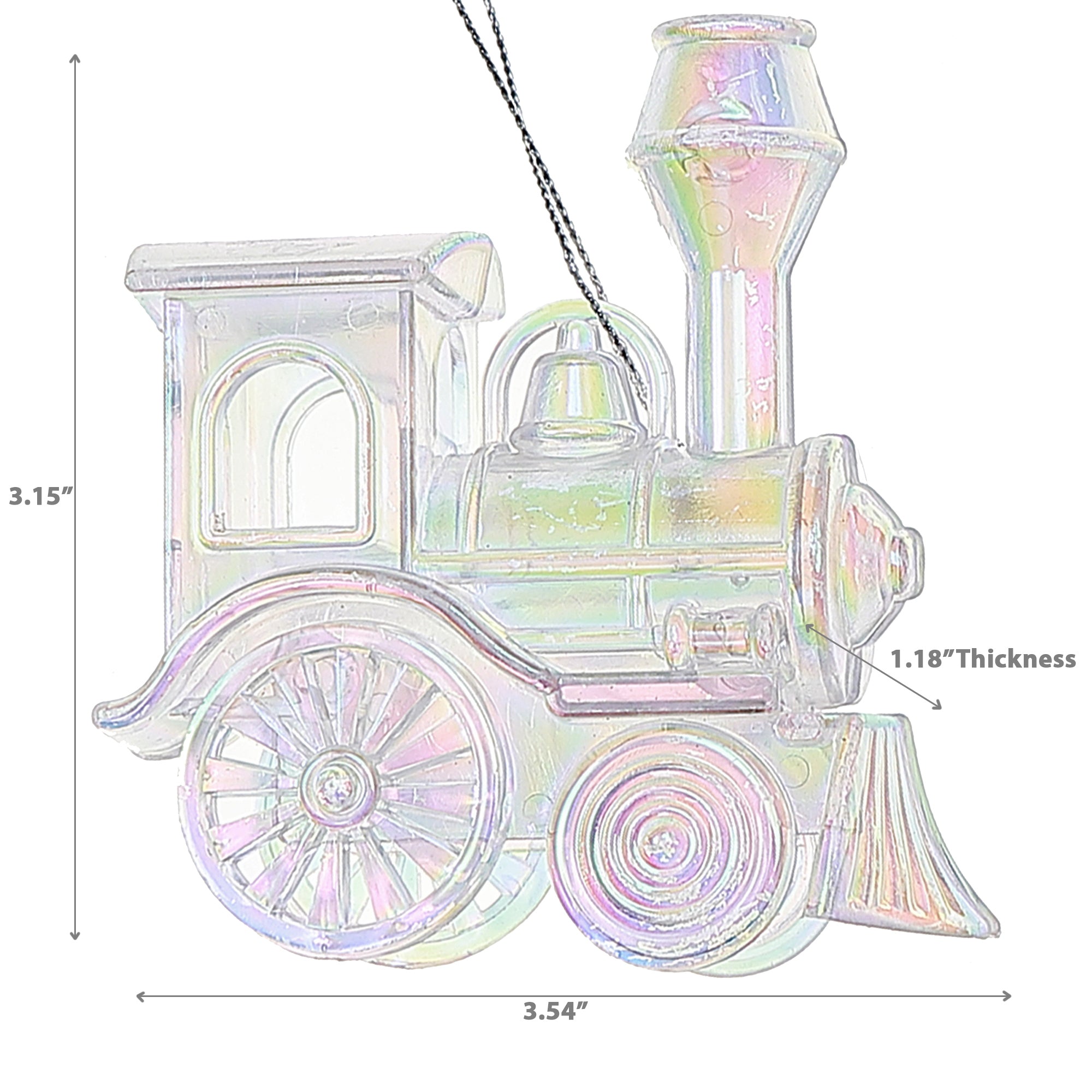 Train Christmas Ornament Set of 12 – Holiday Tree Decoration