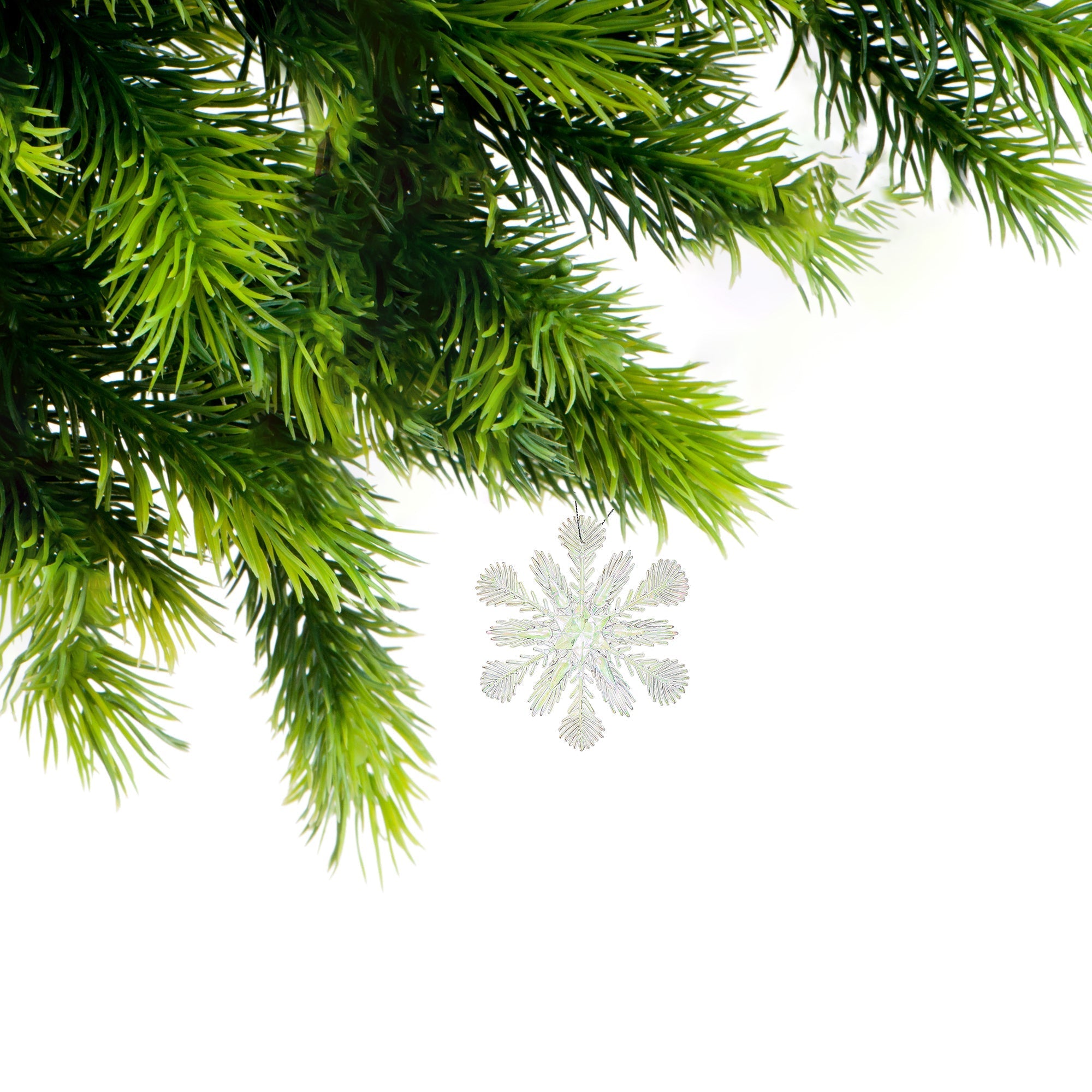 Snowflake Christmas Ornament Set of 12 – Holiday Tree Decoration