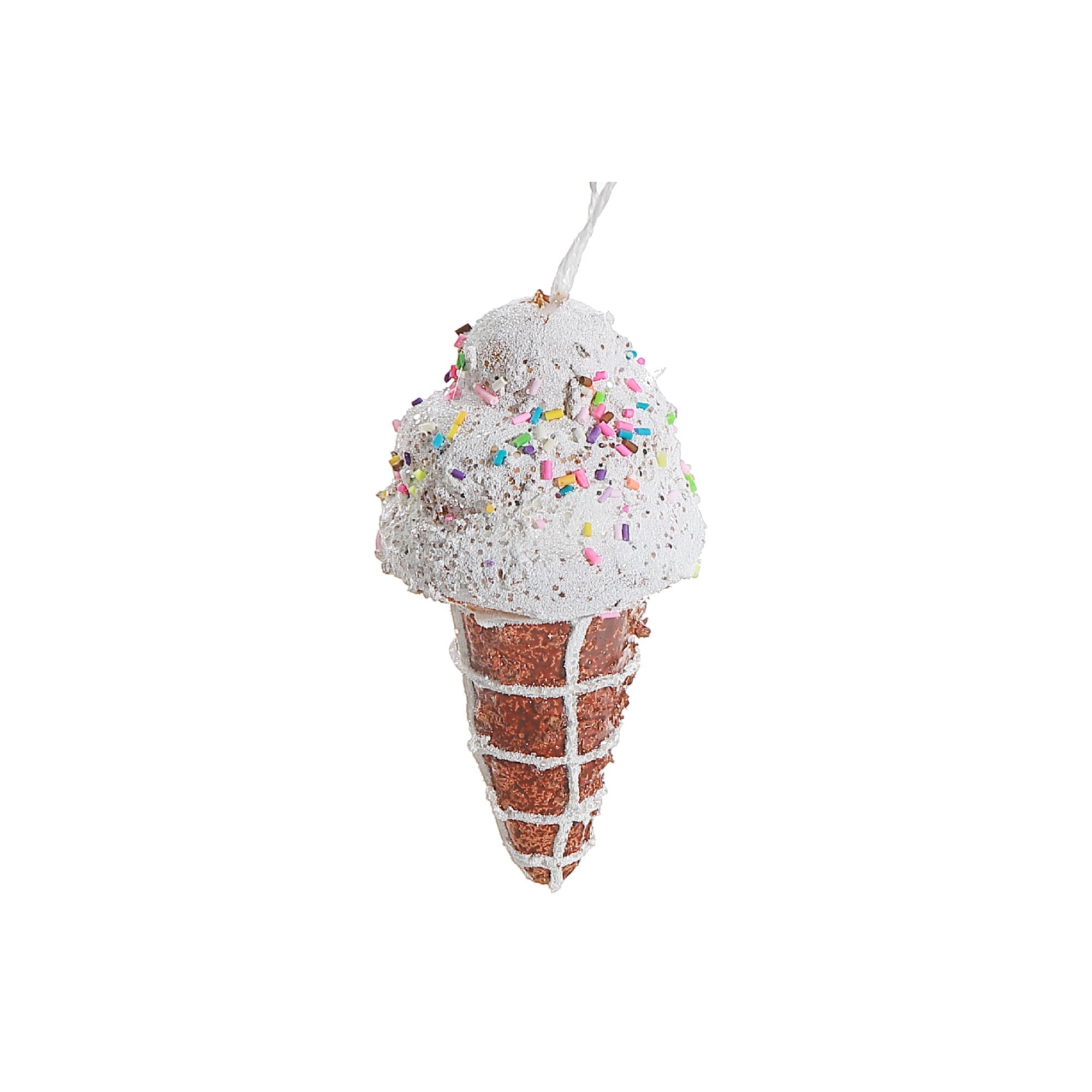 Ice Cream Christmas Ornaments, Holiday Tree Decorations, Fun Festive Hanging Ornaments, Set of 12
