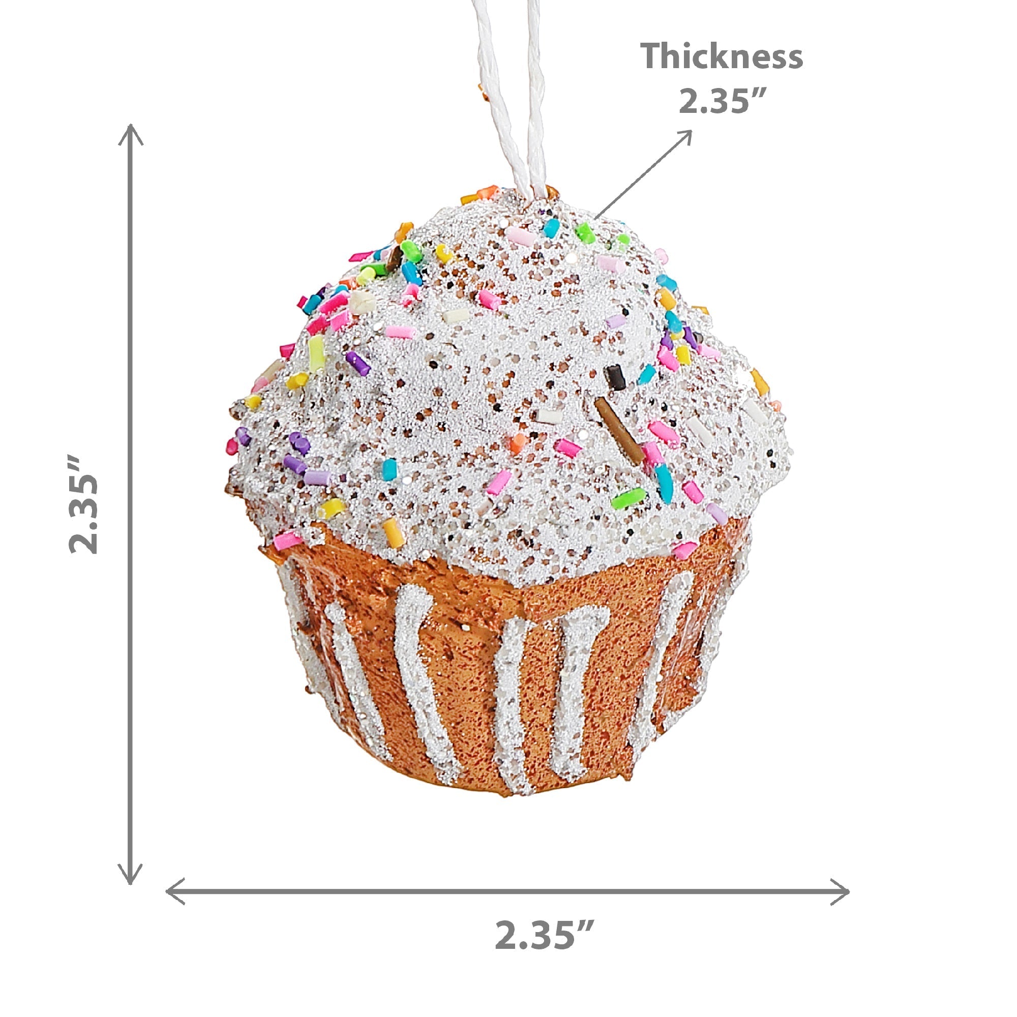 Cupcake Christmas Ornament Set of 12 – Holiday Tree Decoration