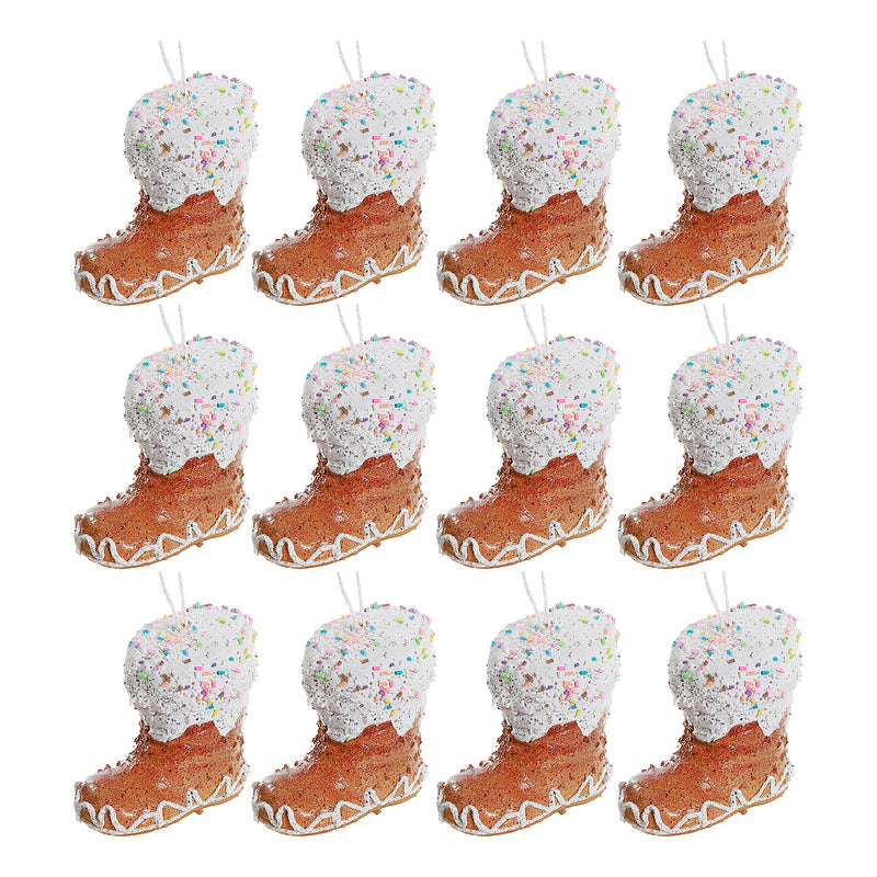 Gingerbread Boot Ornament - Set of 12