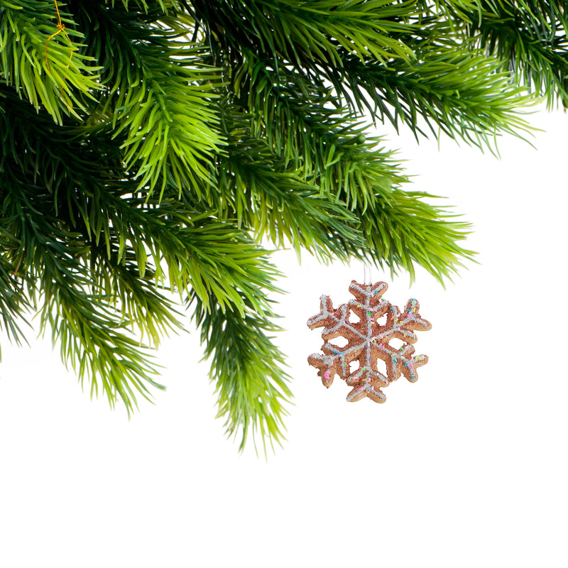 Gingerbread Snowflake Ornament - Set of 12