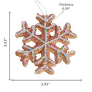 Gingerbread Snowflake Ornament - Set of 12