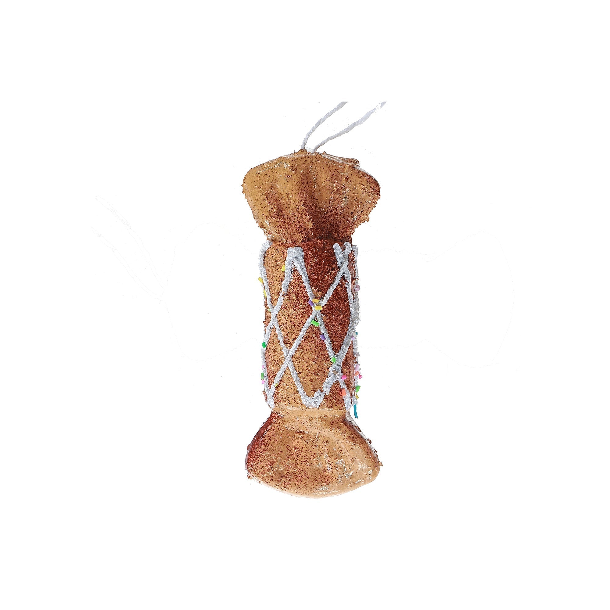 Gingerbread Candy Christmas Ornaments, Holiday Tree Decorations, Festive Hanging Ornaments, Set of 12