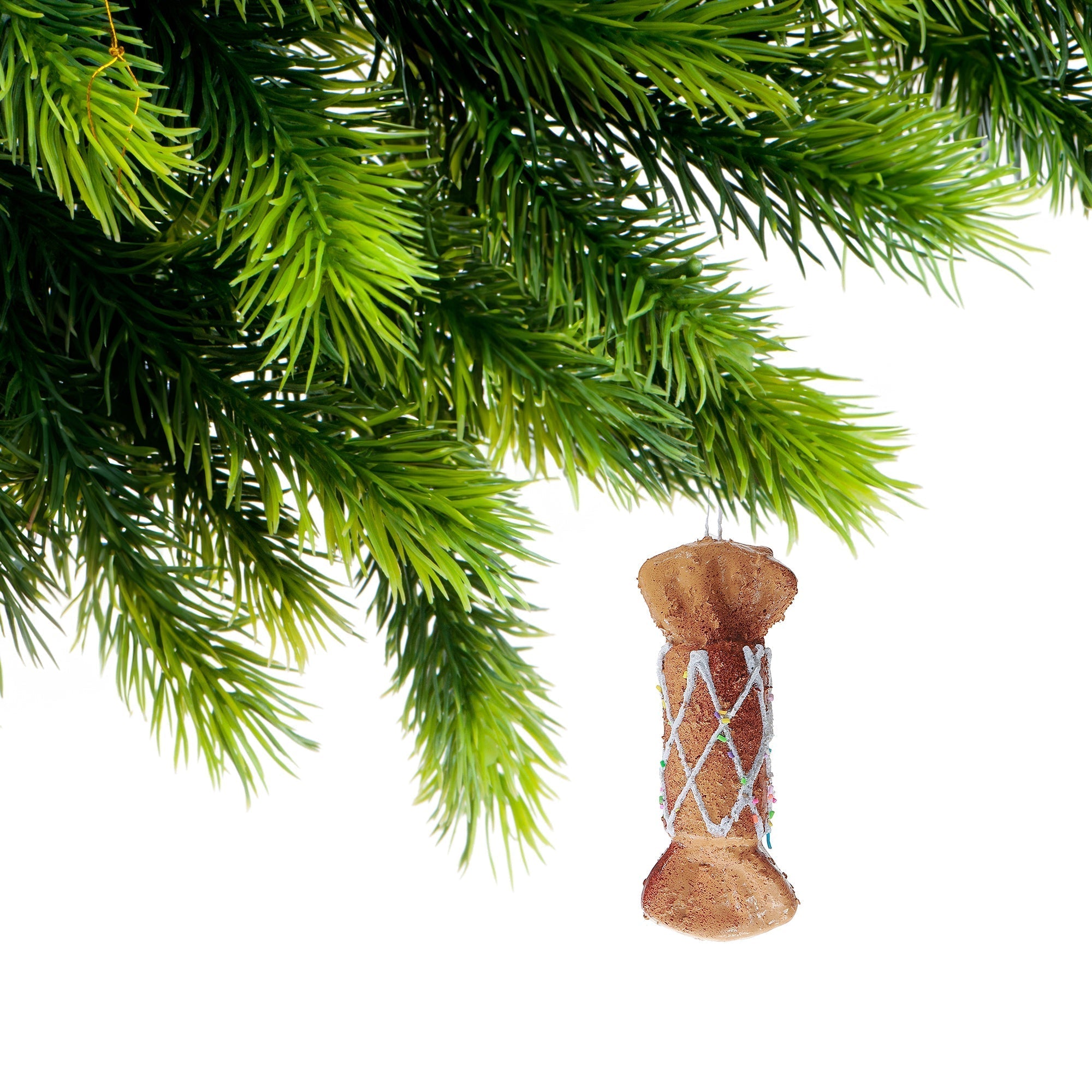 Gingerbread Candy Christmas Ornaments, Holiday Tree Decorations, Festive Hanging Ornaments, Set of 12