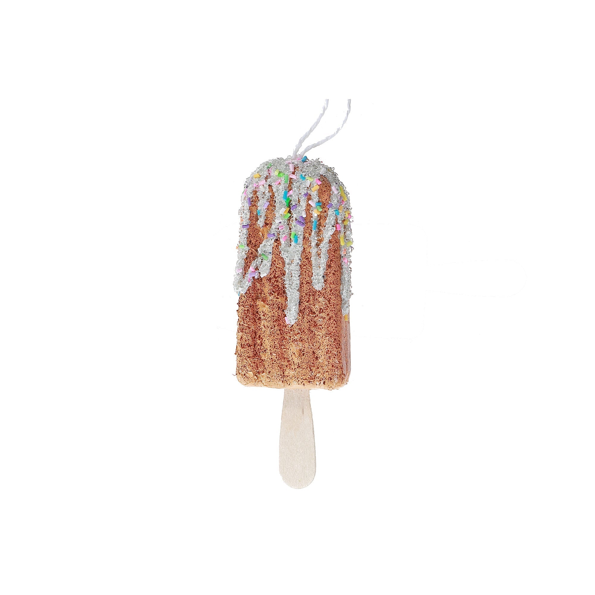 Gingerbread Popsicle Christmas Ornaments, Holiday Tree Decorations, Fun Festive Hanging Ornaments, Set of 12