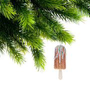 Gingerbread Popsicle Christmas Ornaments, Holiday Tree Decorations, Fun Festive Hanging Ornaments, Set of 12