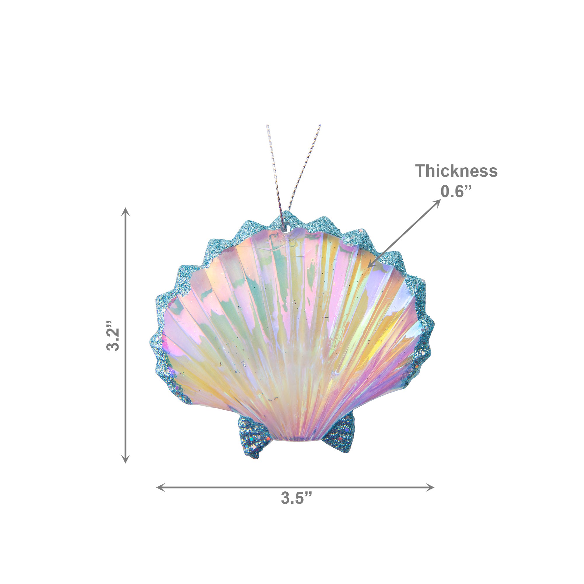Iridescent Ornament Shell, Ornament, Holiday Decor- Set of 12