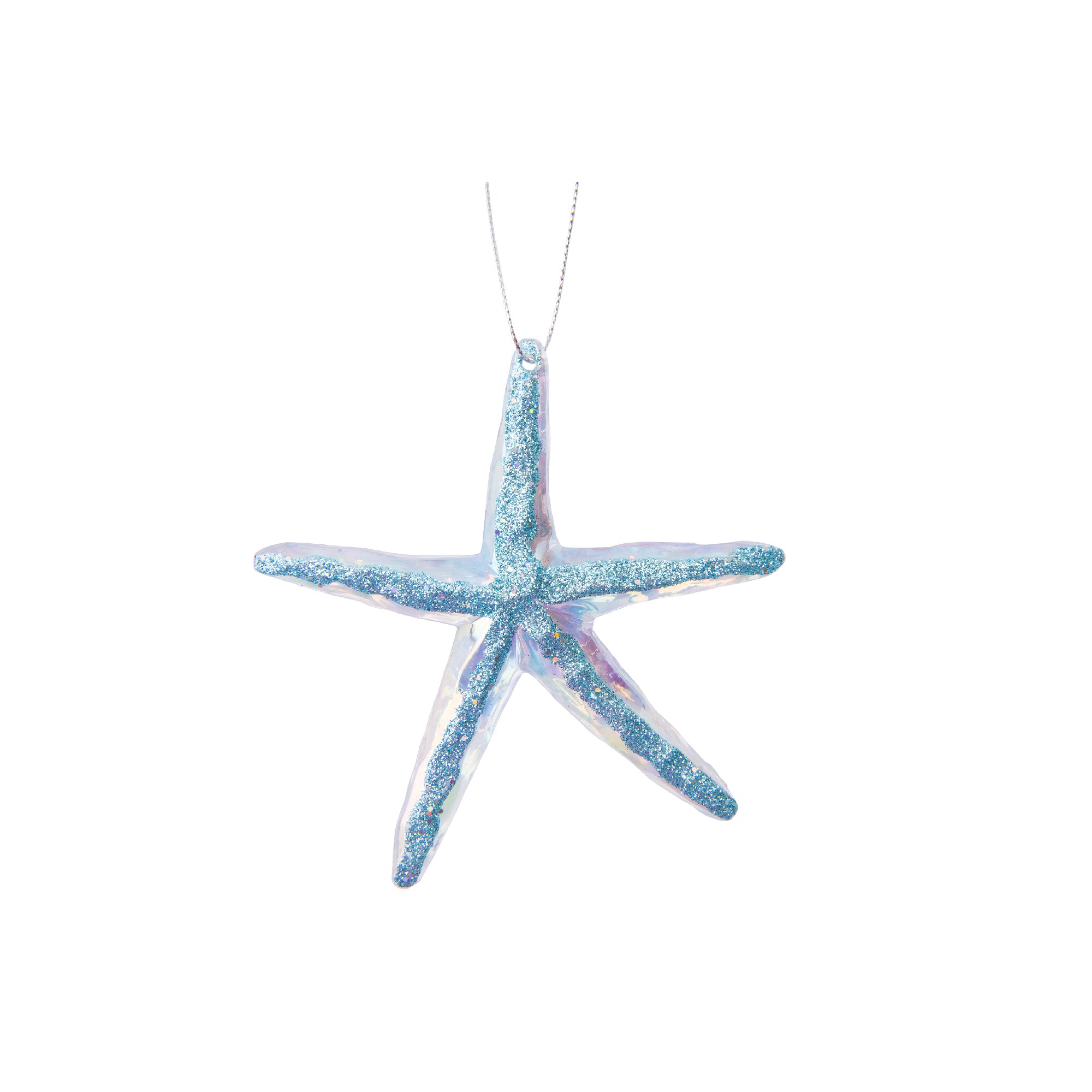 Iridescent Ornament Starfish, Ornament, Holiday Decor- Set of 12